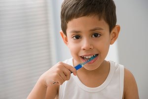 brushing teeth